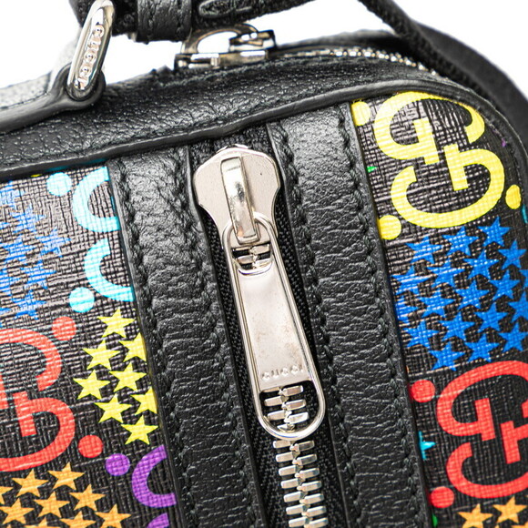 Gucci GG Psychedelic Crossbody Shoulder Bag Black Multicolored Leather - Picture 5 of 9
